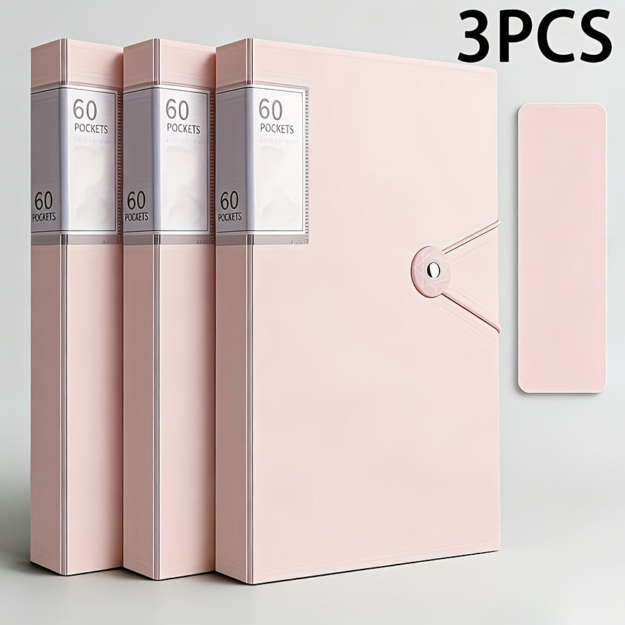 3 Packs ( Binder Units) Professional A4 Ring Binder - Heavy-Demand Compatible for, Office & Use | 180-Page Acid-Free Pages, Pages for Document Organization, Minimalist Binding for Binders & Loose- Systems