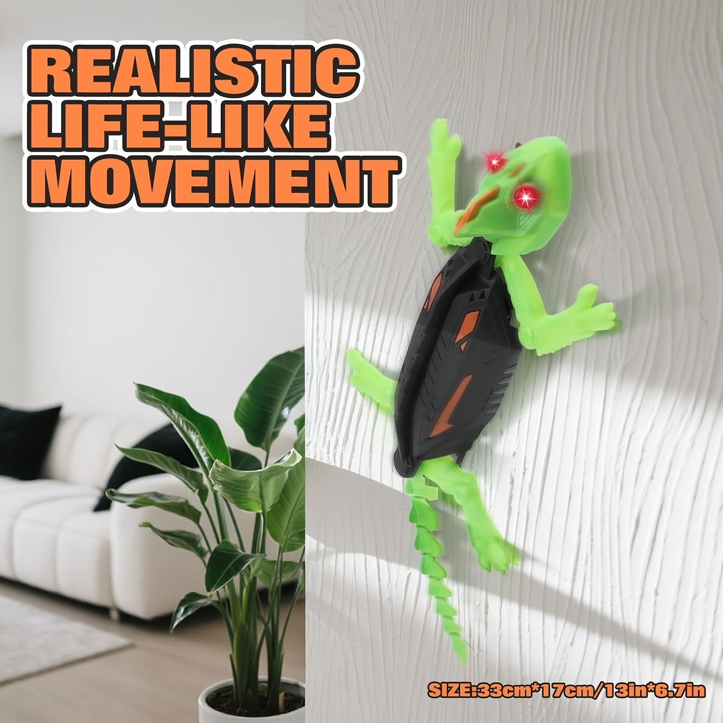 Rechargeable Remote Control Wall Climbing Toy, Remote Control Gecko Toy, Dual-Mode Floor And Wall Driving, Perfect for Boys And Girls Ages 3+, Halloween, Christmas, Or Birthday Gifts, Birthday Presents, Fun Robot Toy, Playful