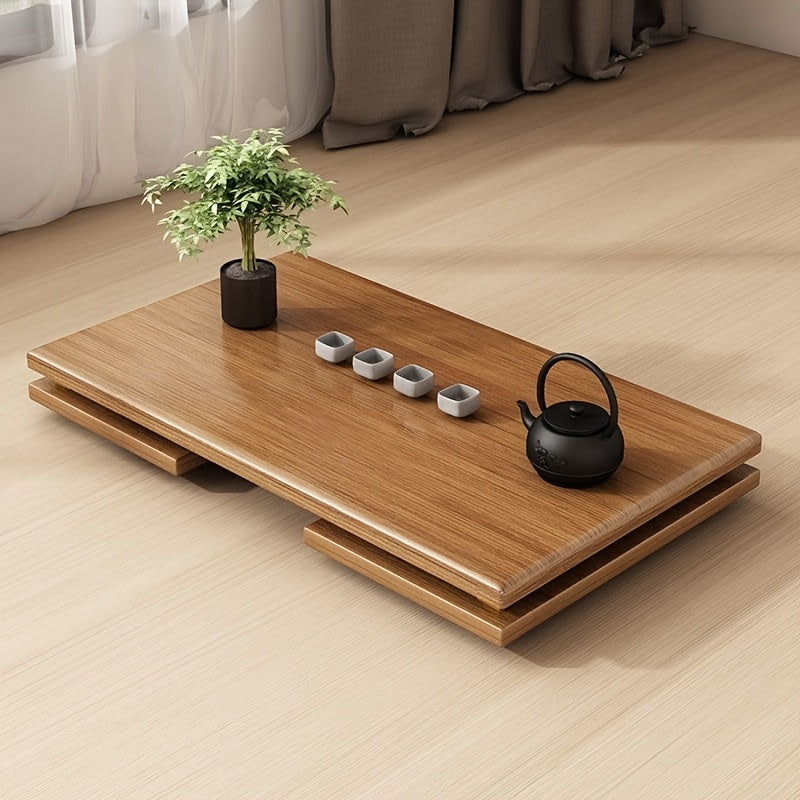 A Versatile And Portable Folding Coffee Table Made of Bamboo, Designed for Easy Use Without Assembly, Perfect for Low Settings in Both Living Rooms And Bedrooms