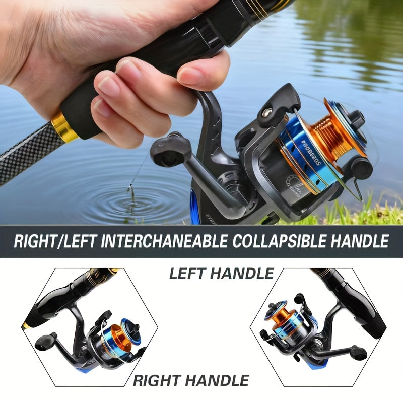 Ultralight Carbon Fiber Saltwater Fishing Rod & Spinning Reel Combo - Long Cast Offshore Trolling Kit with Pre-Spooled Line, Waterproof & Quick-Change Drag System, Lightweight Durable Design for Marlin, Tuna, Mackerel, Shark
