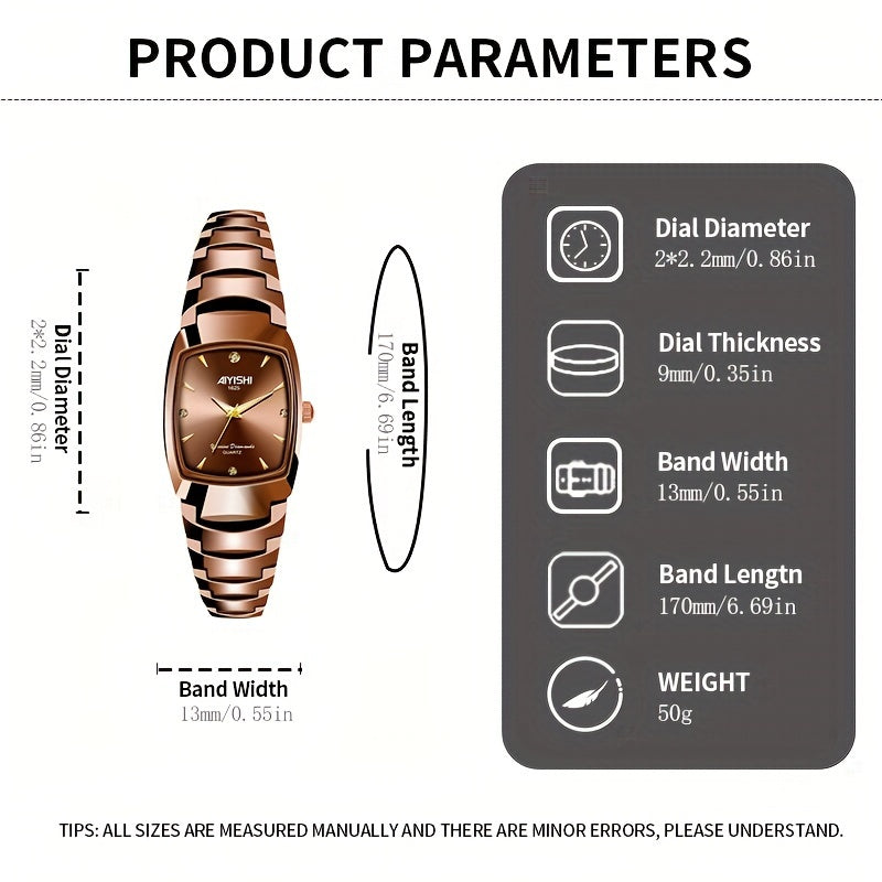 AIYSIHI Ladies&Apos; Elegant And Gorgeous Glow in The Dark Watch with Rhinestones And High Aesthetic Quartz Watch, A Gift for Female Friends