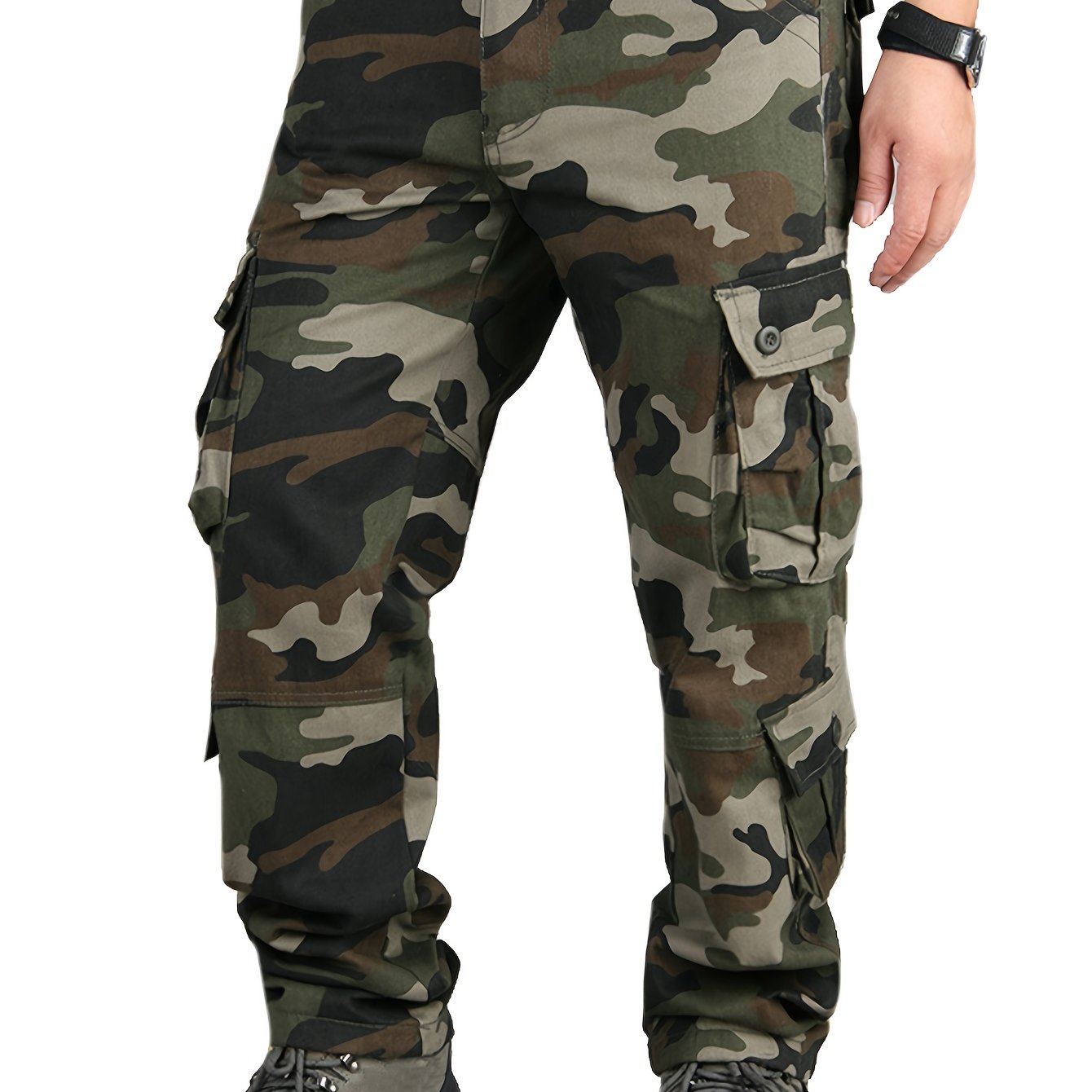 BAYAMO Mens Cargo Pants Camo Military Fatigue Pant Camouflage Hunting Combat Work Casual Pants Multi Pocket