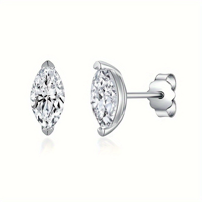 925 Silver Sparkling 1 Carat-2 Carat Moissanite Jewelry Jewelry Girls Women Fashion Earrings Daily Dress Up Gift Anniversary Fashion Party Bachelorette Party Must Have Gift for Family Gift for Friends Christmas Gift