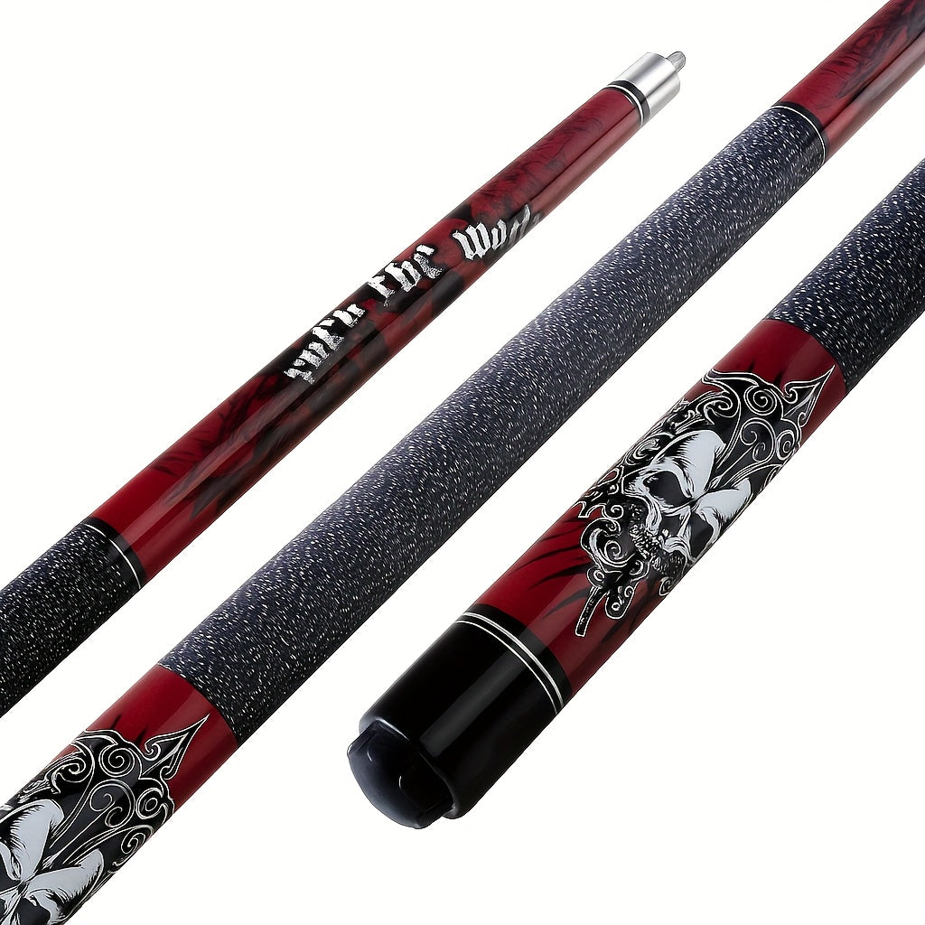 Professional Pool Cue Stick - Heavyweight Maple Billiard Cue with Red & Black Gothic design, Non-Slip Grip, for Pool, Snooker, Training - Ideal Gift for Billiards Players (Birthday, Christmas) - Durable Maple Wood Constructio