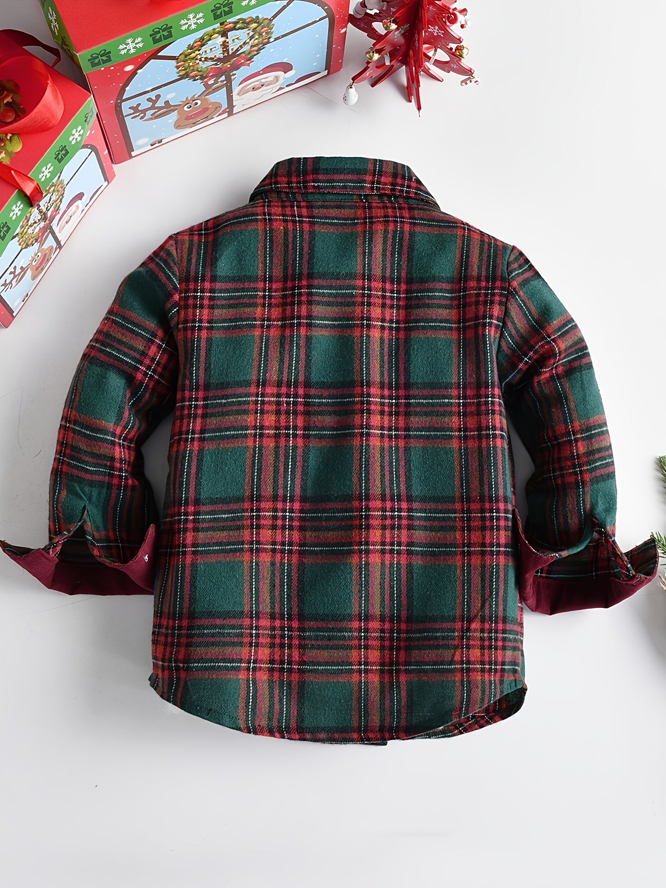 Foreign Trade Cross-border Infant Clothing Autumn And Winter New 's Baby Boy Long Sleeve Shirt Suit European And American Christmas Plaid Shirt Triangle Suspender Pants Leisure-piece Suit, Perfect for Outdoor