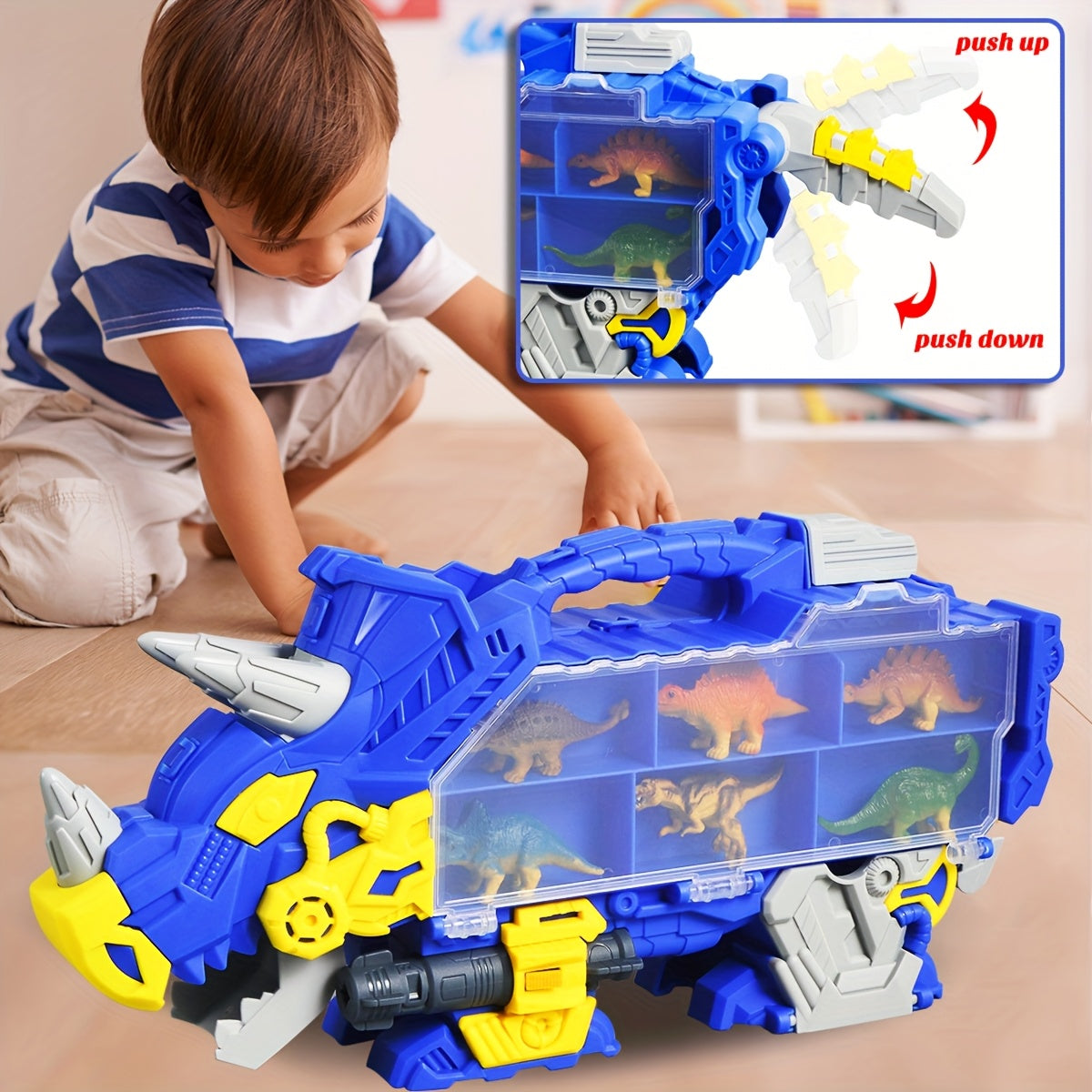 40pcs Dinosaur Transport Engineering Truck Toy Set, With Map & Trees & Vehicle & Simulated Dinosaur, Educational Toy For Youngsters, Creat A Dinosaur World, Ideal Birthday Gifts For Boys And Girls