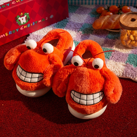 Cute Crab Slippers Face Design/ Expressive Eyes, Anti-Slip EVA Sole, Unisex Indoor/Outdoor Durable