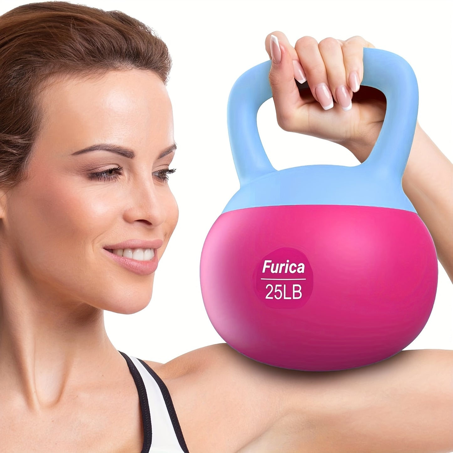 1pc Rose Red Soft Kettlebell Weighing 5-30LB, Suitable For Different Exercise Cycles, Enhancing Strength, Suitable For Families Or Friends, Suitable For Home Fitness And Gym, PE Polyethylene Kettlebell
