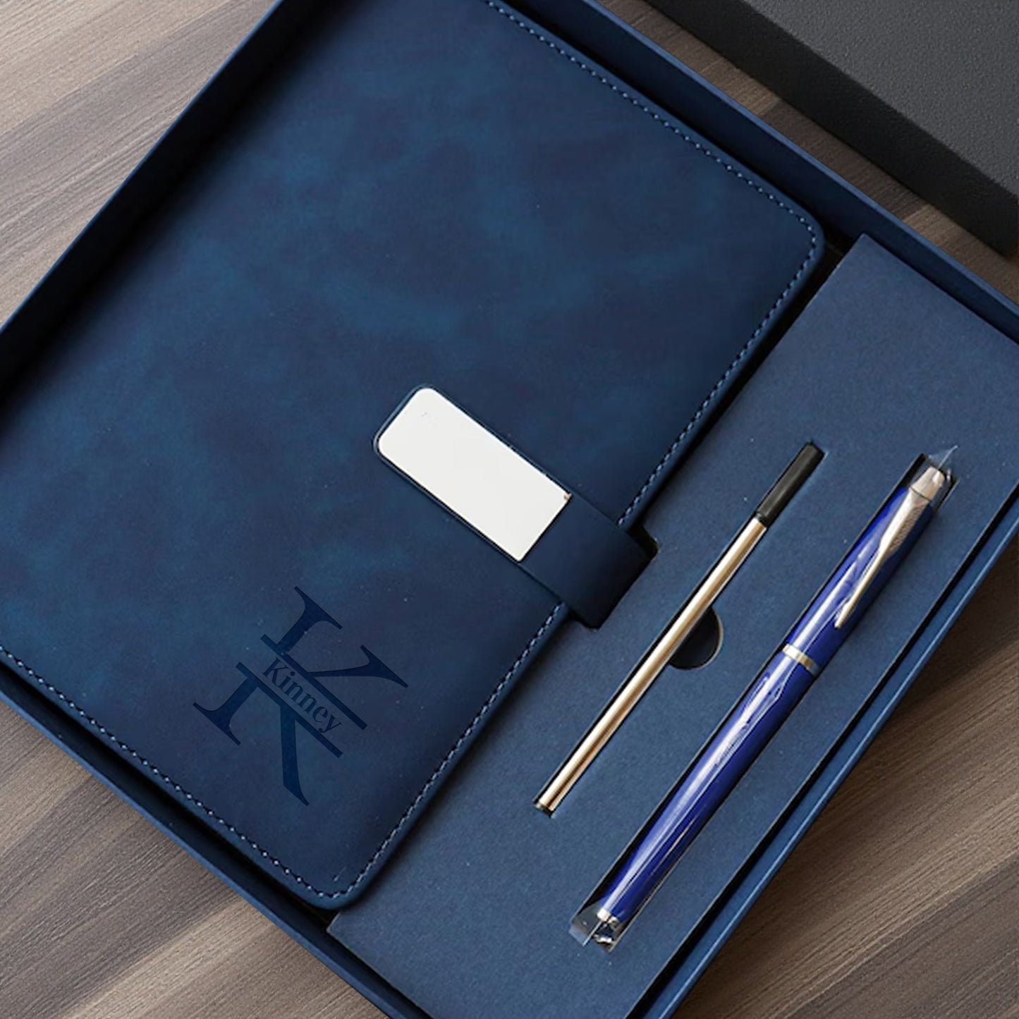 1pc Personalized Notebook Gift Box | A-Z Engraving Available | Practical Stationery Gift for College Students & Office Workers | Easter Basket Stuffers | Easter Gifts