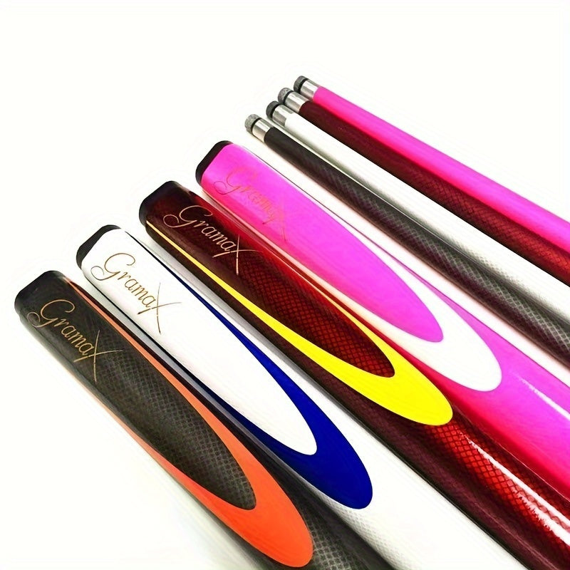 Premium Carbon Fiber Pool Cue - 1/2 Split, Stainless Steel Joint, Versatile for Snooker & Billiards, Black