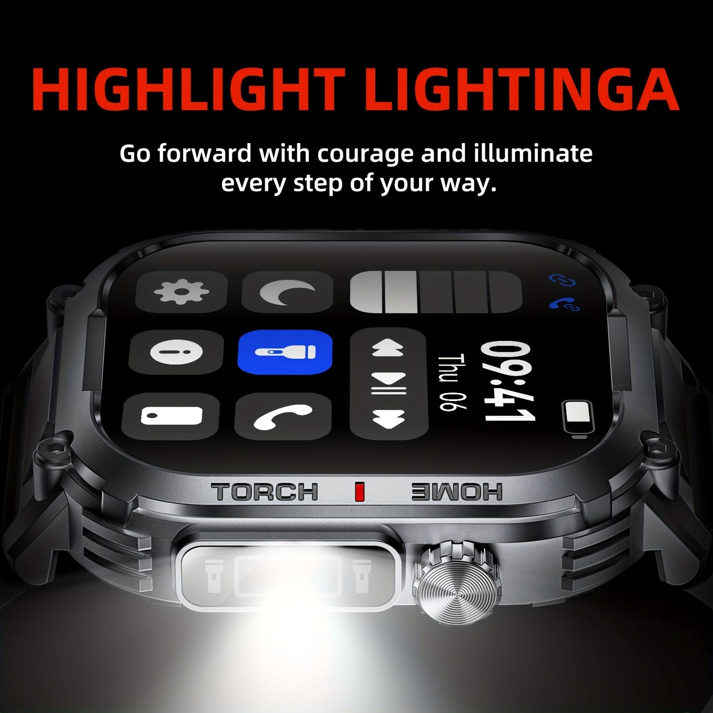 Smart Watch for Men Women(Answer/Maker Calls), Sports Watches for iPhone Android, 100+ Sport Modes Fitness Tracker, Waterproof, Rugged Smartwatch with Sleep Monitor Activity Tracker, Gifts for Camping Hiking Lovers