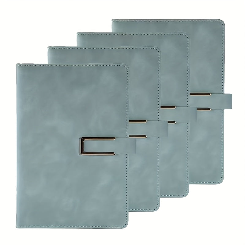 4 PACK A5/ B5 Leather Hardcover Notebook, Lined Notebook 80 GSM Thick Durable Paper for School Office Business Use, Back to School Season Supplie, Christmas Birthday Gift