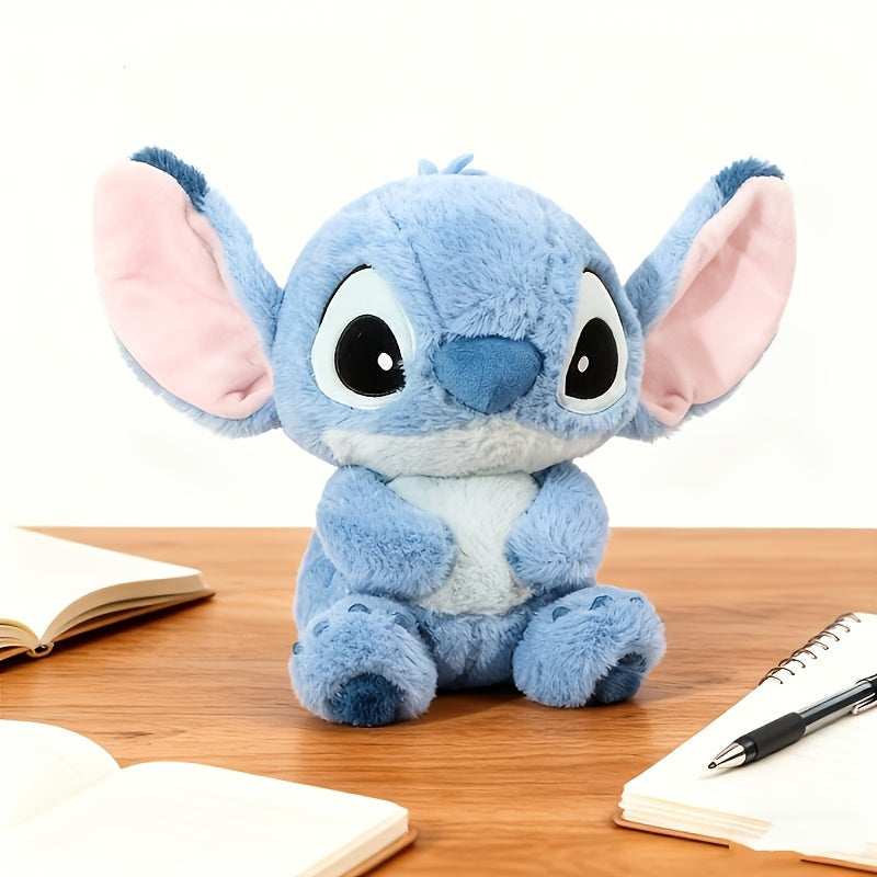 MINISO Disney Stitch Blue Plush Doll | Cartoon Doll Toy, Back To School Fashion Ornament, Polyester, Suitable For Family Party, Gatherings, Christmas, Halloween, Valentine'S Day, Thanksgiving, New Year'S Gift