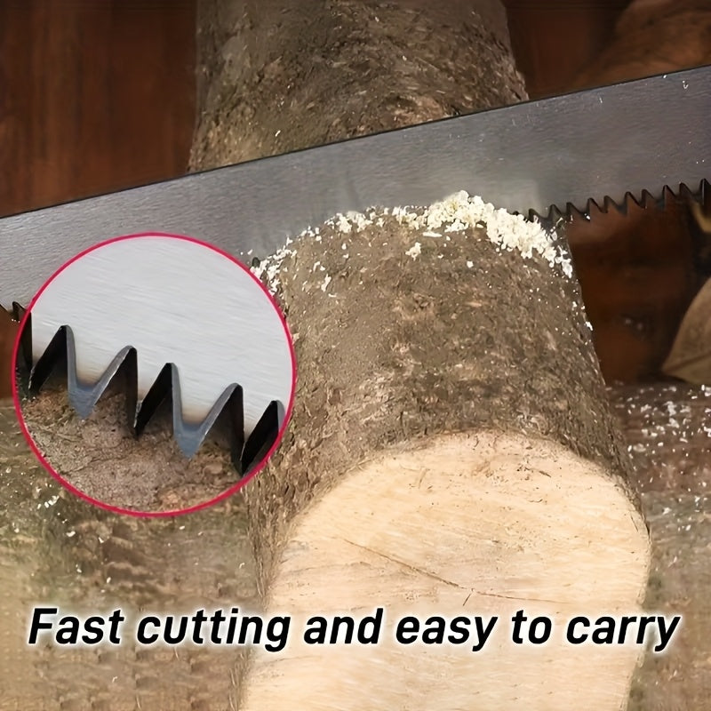 Professional Extended Folding Hand Saw - High-Speed Alloy Steel Blade, Labor-Saving Ergonomic Handle, Portable Folding Design for Tree Pruning, Woodworking & Outdoor Logging - Durable Metal Construction, Hand Saws for Tree Tr