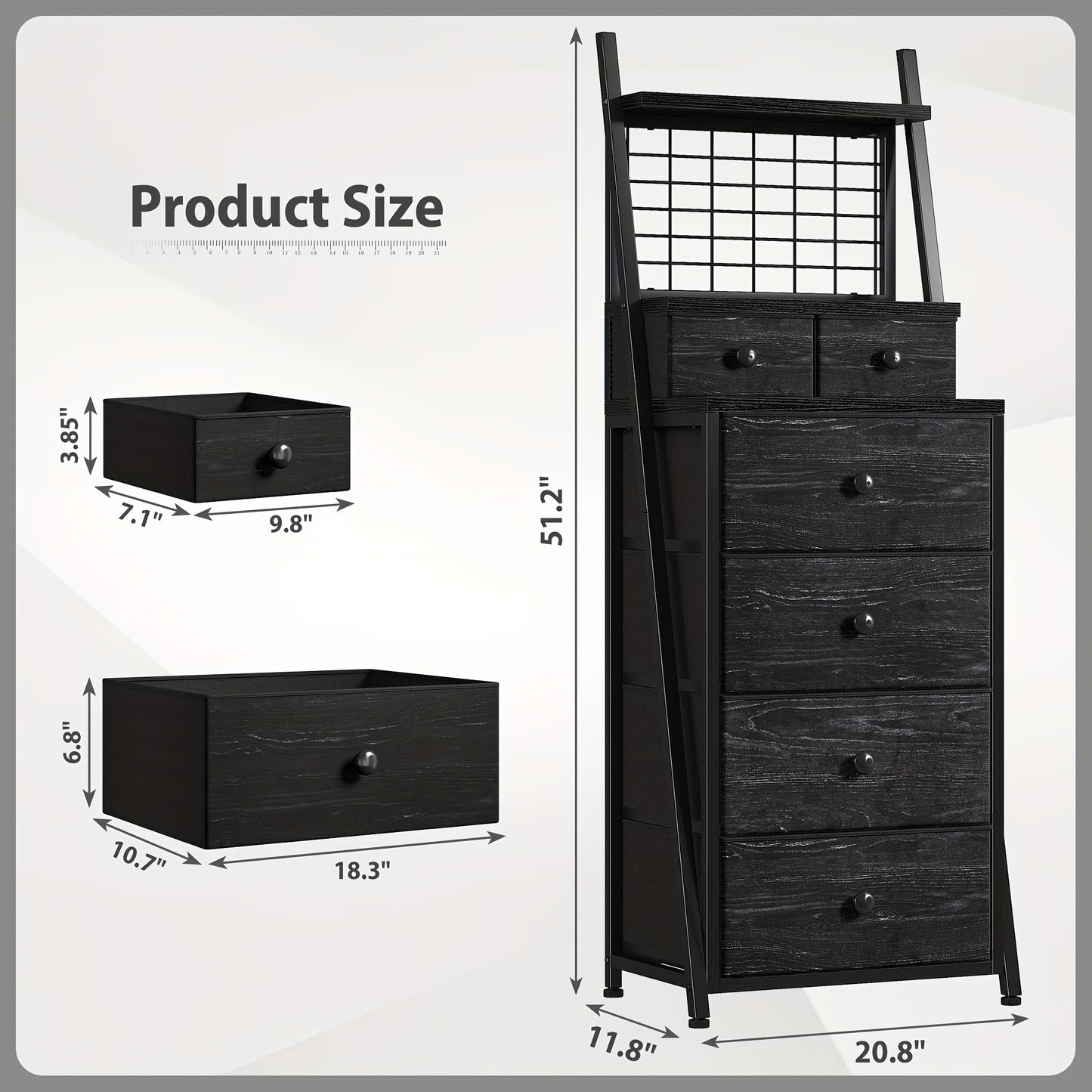 Modern White Vertical Dresser with LED Lighting - 6-Drawer Storage Cabinet with Open Shelf, Sturdy Softwood Construction, 27"+ Height, 3.2+ Cu Ft Capacity, Plug-in Power & Easy Assembly for Bedroom, Living Room, Dorm - Space-