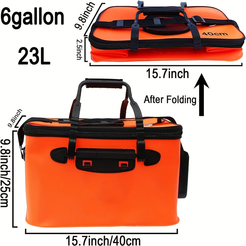 Collapsible Fishing Bucket, Versatile EVA Fishing for Outdoor Use, Container for Live Bait And Fish Protection, Ideal for Men, Perfect Valentine'S Day Present (Available in Blue Or Orange)