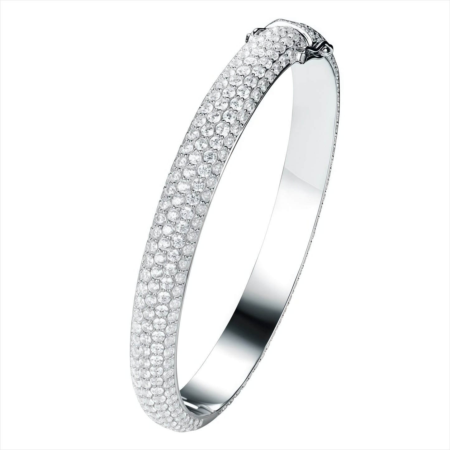 30.7g Full Moissanite Hip-hop Bracelet, D Color VVS1 Round Cut, 925 Sterling Silver High Quality Luxury Bracelet, Fashionable Trendy Items, Suitable for Daily Wear Or Music Festival, Perfect Christmas Halloween Gifts for Wome