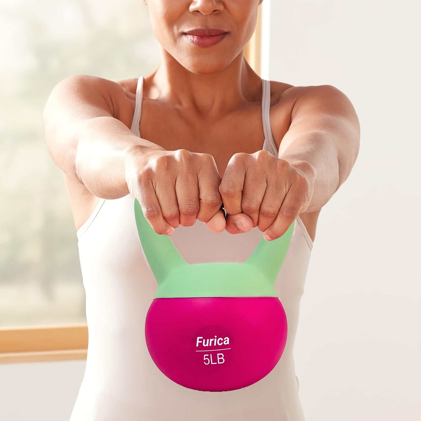 1pc Rose Red Soft Kettlebell Weighing 5-30LB, Suitable For Different Exercise Cycles, Enhancing Strength, Suitable For Families Or Friends, Suitable For Home Fitness And Gym, PE Polyethylene Kettlebell