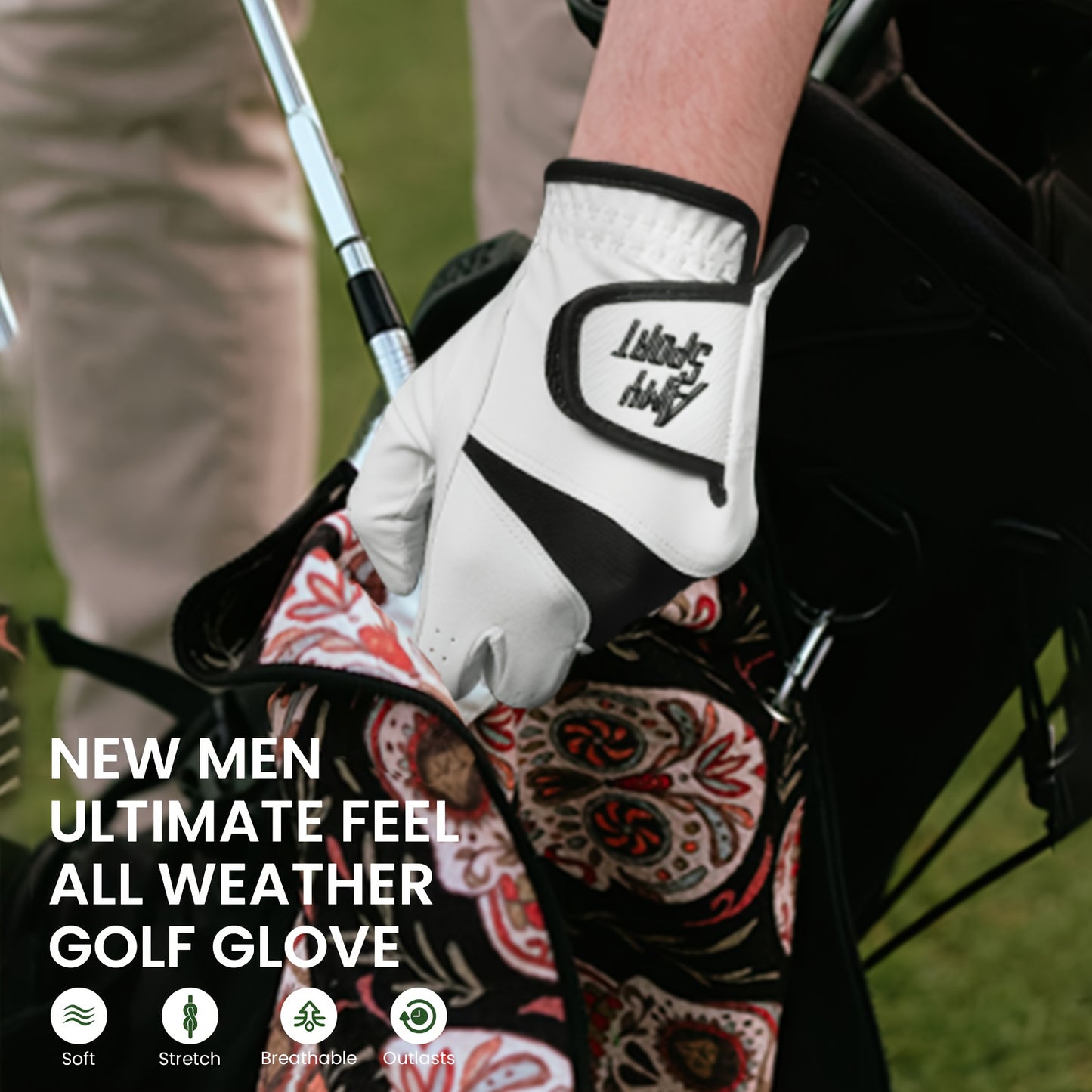 Golf Gloves Men Right Hand Left Hand Value 3 Pack, Premium PU With All Weather Grip For Serious Performance, Breathable & Comfortable Gift For Men