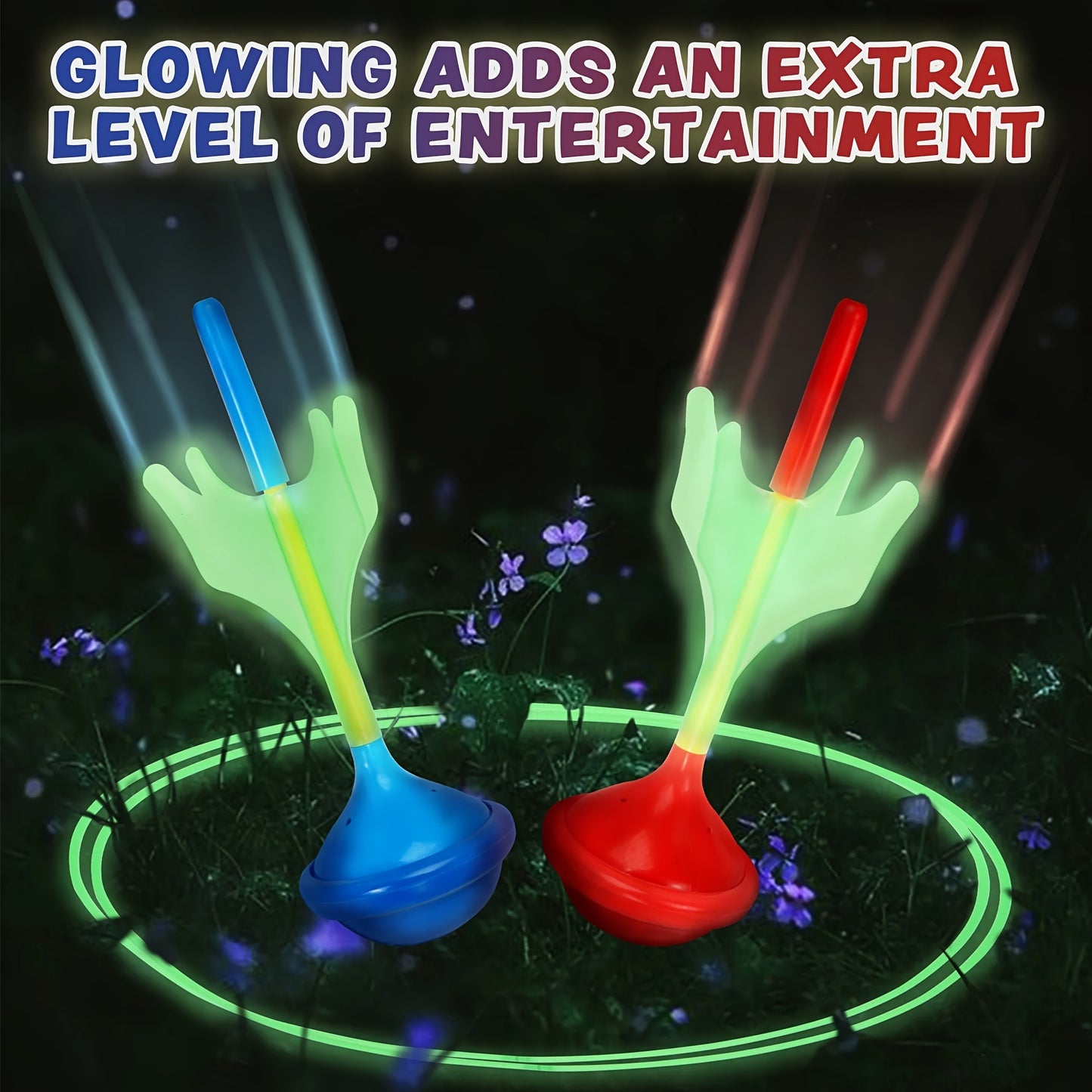 6pcs Lawn Darts Game Set for Kids And Adults - Glow In The Dark Outdoor And Indoor Lawn Games for Adults And Family, Soft Tip Darts Set for Kids Camping, Outside Yard, Christmas Birthday Gifts for Boys And Girls