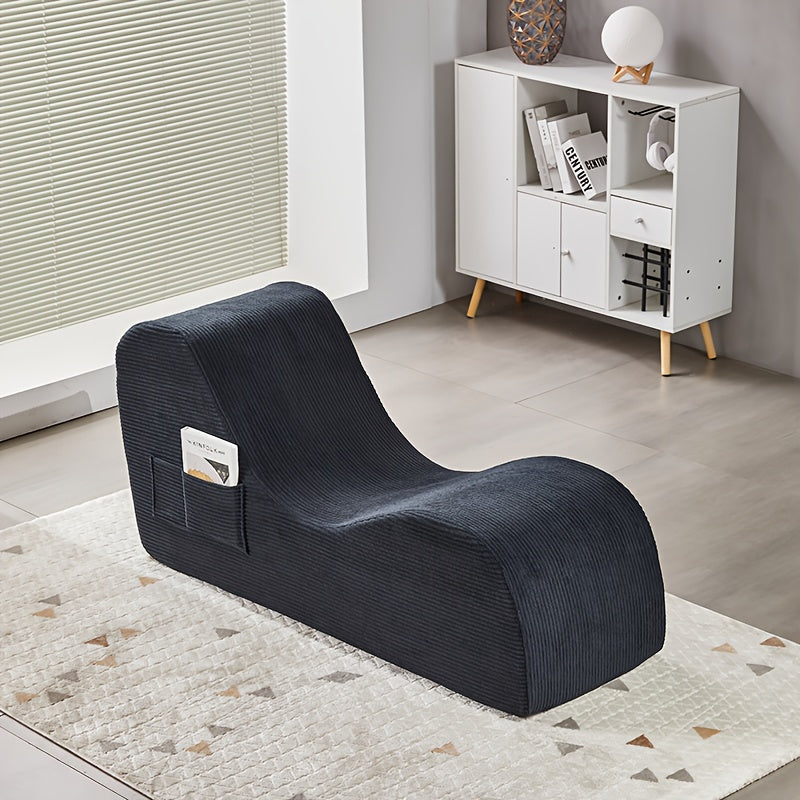 Yoga Lounger Chair - Adult Ergonomic Design, Corduroy Cushioned Sponge, Non-slip Bottom Yoga Chair For Bedroom, Living Room, Indoor And Outdoor Sports Furniture With Cushion Pillow