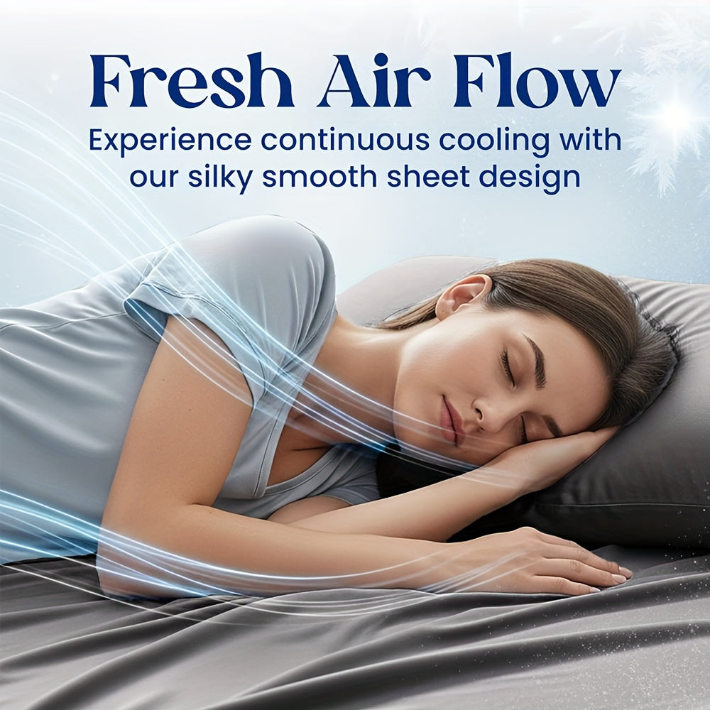 Extra Deep Pocket King Sheets - 4pcs Breathable & Cooling Bed Sheet Set, Hotel Luxury, Soft Wrinkle-Free for Extra Deep Mattresses