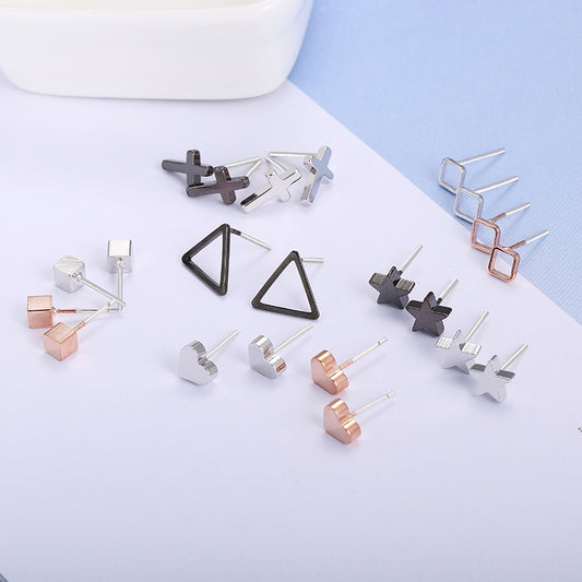 European and American love cross earrings, simple earrings, earrings, personality, versatile and advanced sense, Good Quality Small Cross Earrings, Earring Cross, Golden Cross Earrings, Long Cross Earrings, Hoop Cross Earring