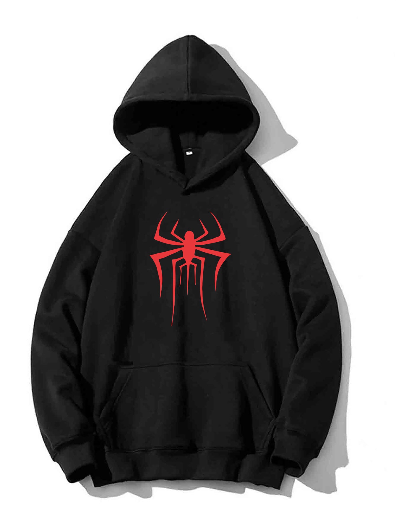 Spider Graphic Kangaroo Pocket Hoodie Casual Long Sleeve Hooded Sweatshirt Women's Top Fleece Sweatshirt
