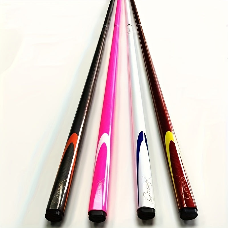 Premium Carbon Fiber Pool Cue - 1/2 Split, Stainless Steel Joint, Versatile for Snooker & Billiards, Black