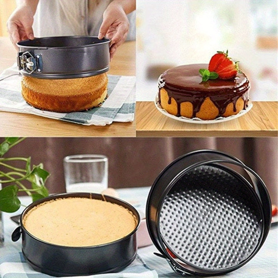 6pcs Cake Pan Set | 3 Shapes (Square/Round/Heart) X2, Carbon Steel Baking Mold With Removable Bottom, Non-stick Pan, Heavy Duty Cake Pan For Chiffon/Mousse/Cheesecakes, Wedding/Birthday Kitchen Tools