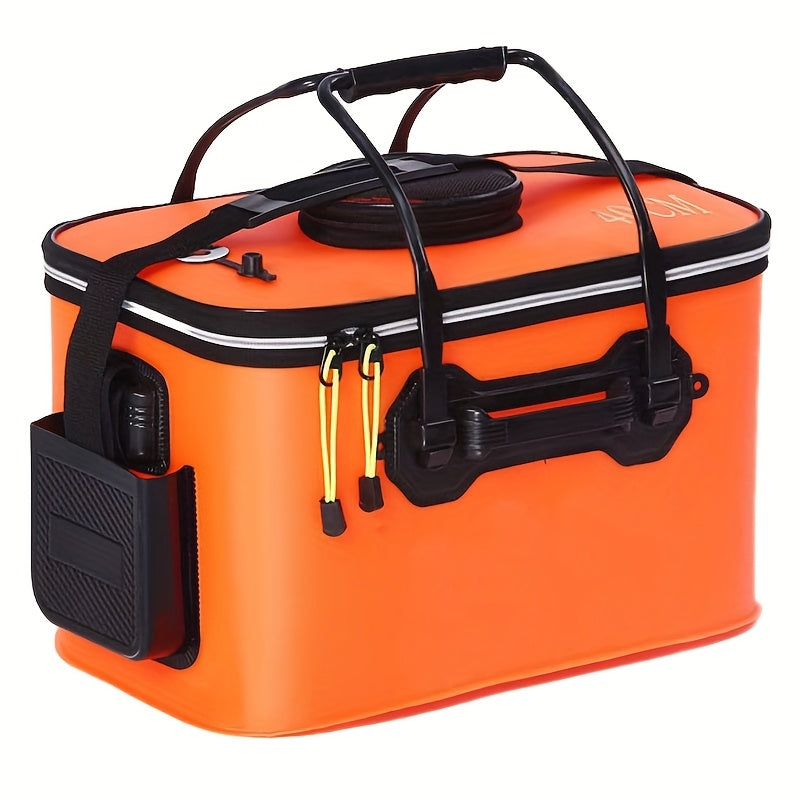 Collapsible Fishing Bucket, Versatile EVA Fishing for Outdoor Use, Container for Live Bait And Fish Protection, Ideal for Men, Perfect Valentine'S Day Present (Available in Blue Or Orange)