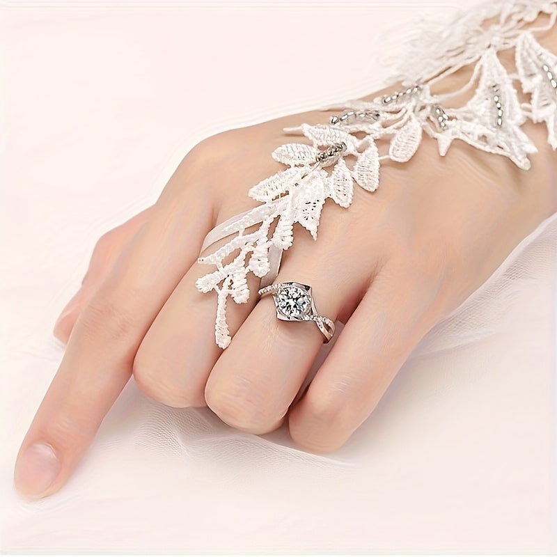 1CT D-Color Moissanite Ring, S925 Silver Minimalist Promise Ring, April Birthstone, Women'S Premium Jewelry, Suitable for Proposals, Engagements, Weddings, Banquets, Birthdays, Celebrations, Anniversaries, Valentine'S Day, Gi