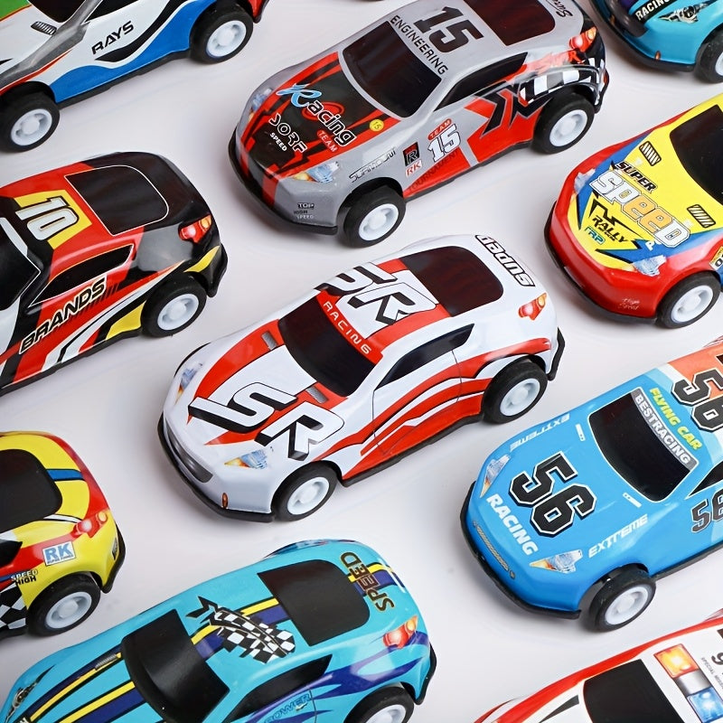 24pcs / 48pcs Pull-Back Racing Car Model Set | Various Iron Alloy Simulation Racing Include Map, Parking Lot, And Four-Story Garage | Gift Box Collector'S Edition with Rich Interactive Experience | Ideal for Christmas, Birthd