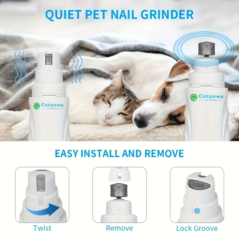 Electric Pet Nail Grinder, Electric Dog Nail Scissors, Quiet Electric Dog And Cat Claw Nail Trimmer Tool. Safe And Convenient Beauty, Dog Nail Trimmer, Smooth Metal Surface, Smooth Operation, No Battery