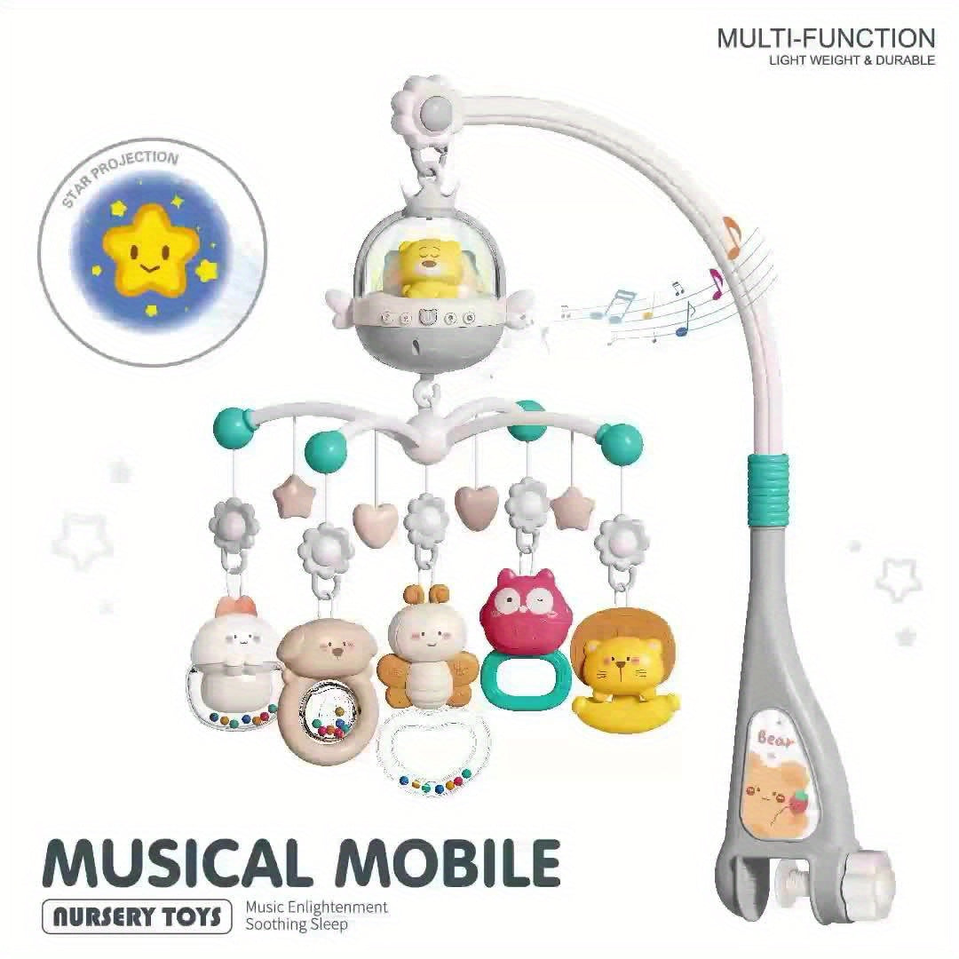 Newborn Baby Crib Mobile Bed Bell, Remote Control Baby Stroller with Projection, Educational Music Box Toy, Electric And Projection, Cute Rattles Bear, Birthday Gift for Newborns, Christmas Gift, Newborn Entertainment, Crib A