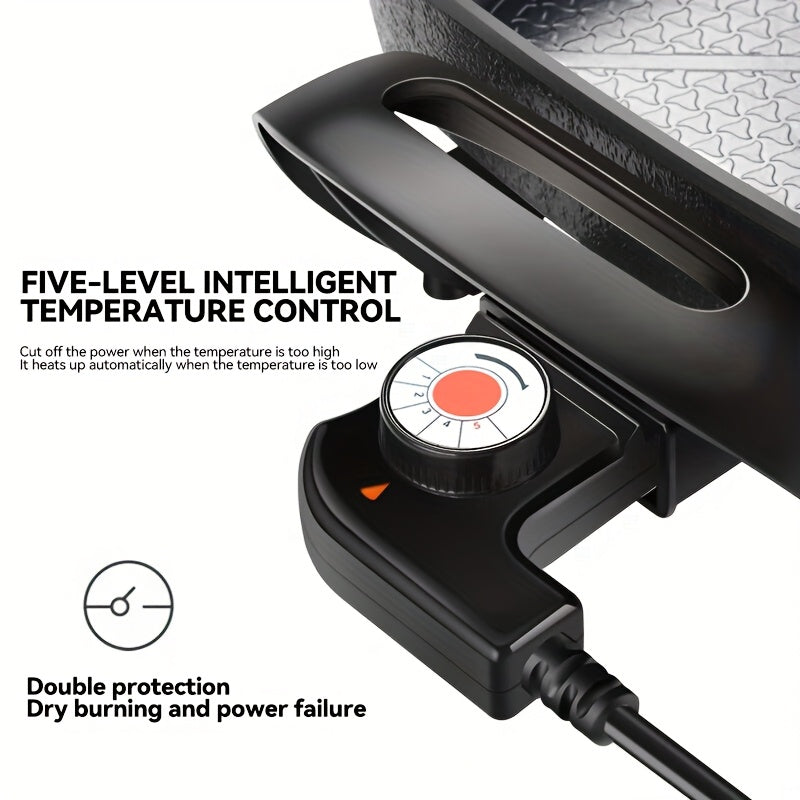 Electric Frying Pan with Lid, Electric Hot Pot, Multi-functional Pot, Non-stick Electric Frying Pan for Stir-frying, Steak, Electric Cooking Pot with Constant Temperature Control, Suitable for Frying And Baking, Steak Frying,