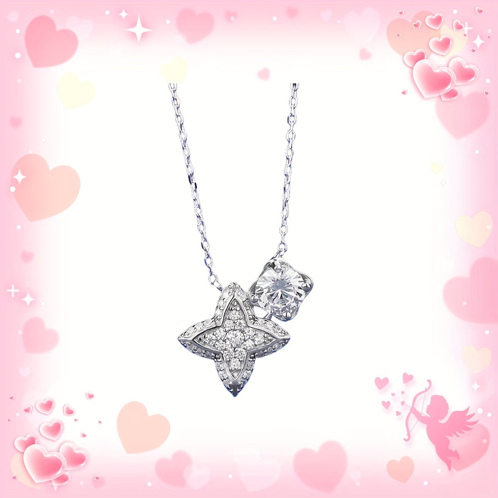 S925 Silver 1ct Moissanite Pendant High-quality, Gorgeous And Elegant Women's Fashion Pendant Women's Jewelry, 925 Silver Necklace Your Daily Surprise Gift Perfect For Everyday, Birthdays Anniversaries The Best Holiday Gift C