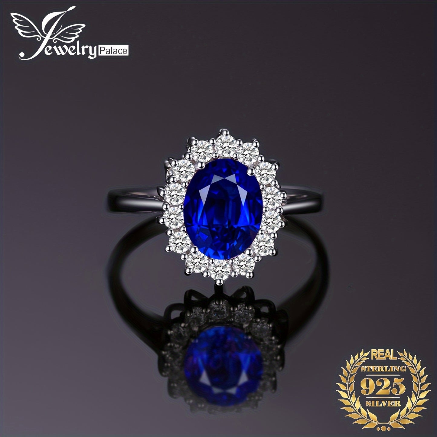 1pc 925 Sterling Silver Elegant And Gorgeous Classic Diana Design Exquisite Multi-faceted Oval Cut Synthetic Stone Birthstone Silvery Ring For Women For Prom Party Banquet For Daily Decoration Fine Jewelry