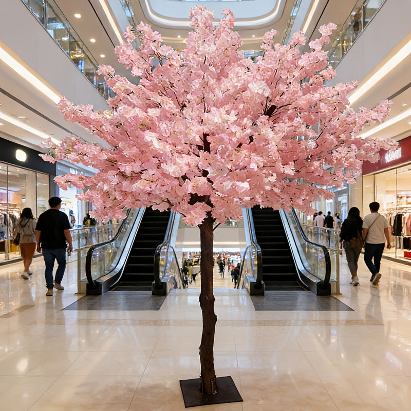 One Artificial Cherry Blossom Tree in Pink/White | Lifelike Flowers, Durable Plastic, Ideal for Outdoor Weddings, Home Decor, and Floral Arrangements for Christmas and Valentine'S Day