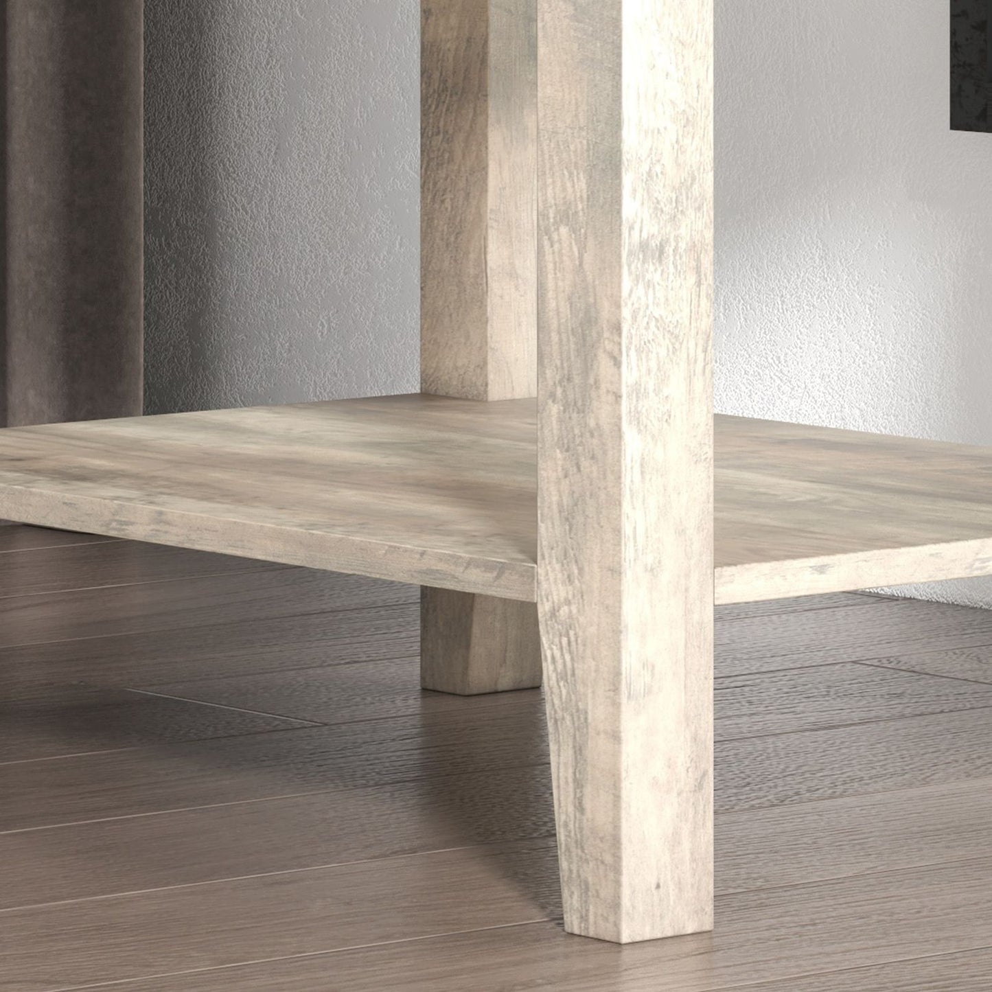 Modern Industrial Side Table with Storage Drawer & Open Shelf - Bedside Table Suitable for Bedroom, Living Room, Dorm - Easy Assembly Compact Furniture with Low Profile, Space-Saving Cabinet/Shelf Unit