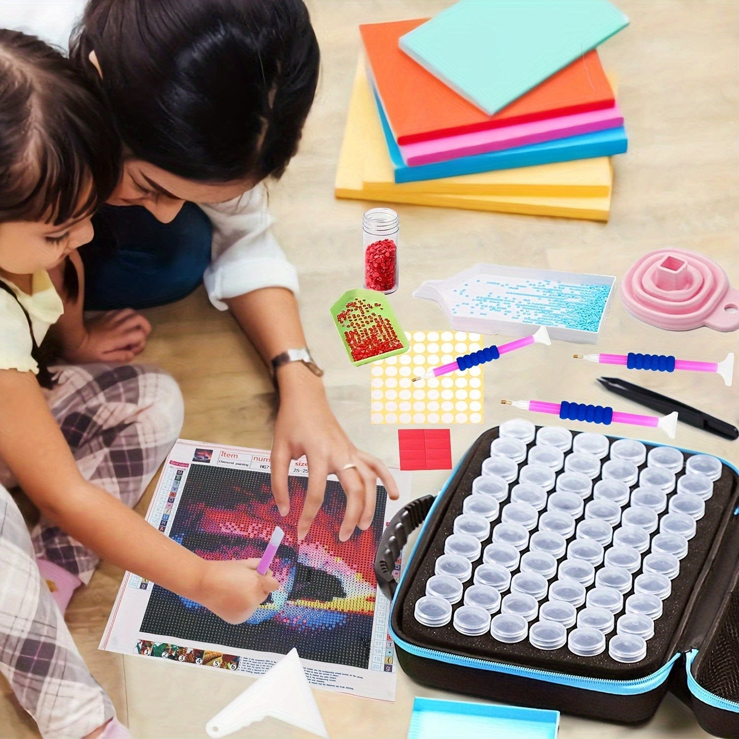 Christmas Gifts: Diamond Painting Storage Container, 240 Slots Diamond Art Accessories And Tools, Diamond Art Organizer With Diamond Painting Kit Jewelry Beads Shockproof Ja