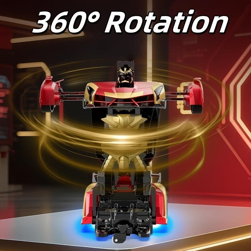 ' Transforming RC Car & Robot - 2.4GHz Remote Control, 360° Drift Racing Car Converts to Robot, One-Click Transformation, - () - Birthday/Christmas/Halloween Gift for Kids
