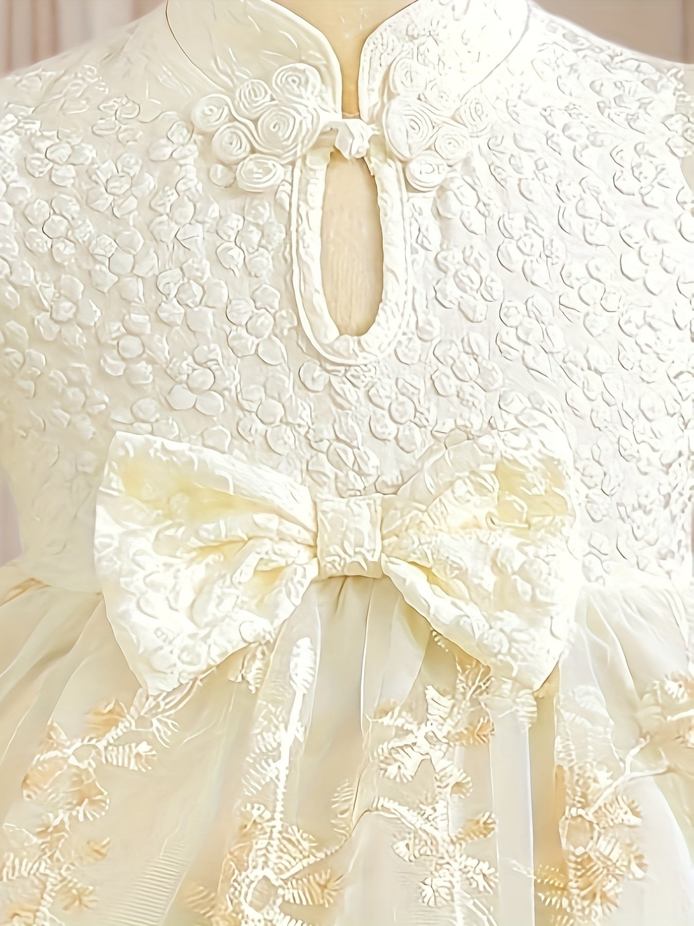 Baby Girl's Chinese Qipao Style Dress - Summer Elegant Princess Party Dress with Fluffy Tulle Skirt, Soft Yellow Tutu & Bow Accents for Weddings, Birthdays, School Start | Hand Wash/Dry Clean, Baby Girl Party Dress, Qipao Ins