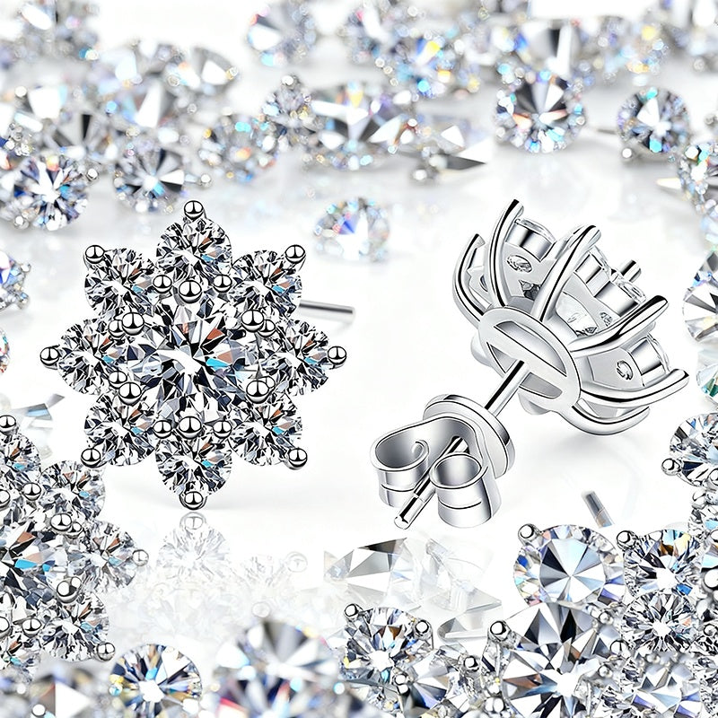 925 Silvery Moissanite Earrings, Men's Moissanite Jewelry, Men's Stud Earrings, 925 Silvery Earrings, Men's Hoop Earrings, Dangle Earrings Suitable for Any Occasion, Perfect As A Christmas #Halloween #BlackFriday #NewYear Gif