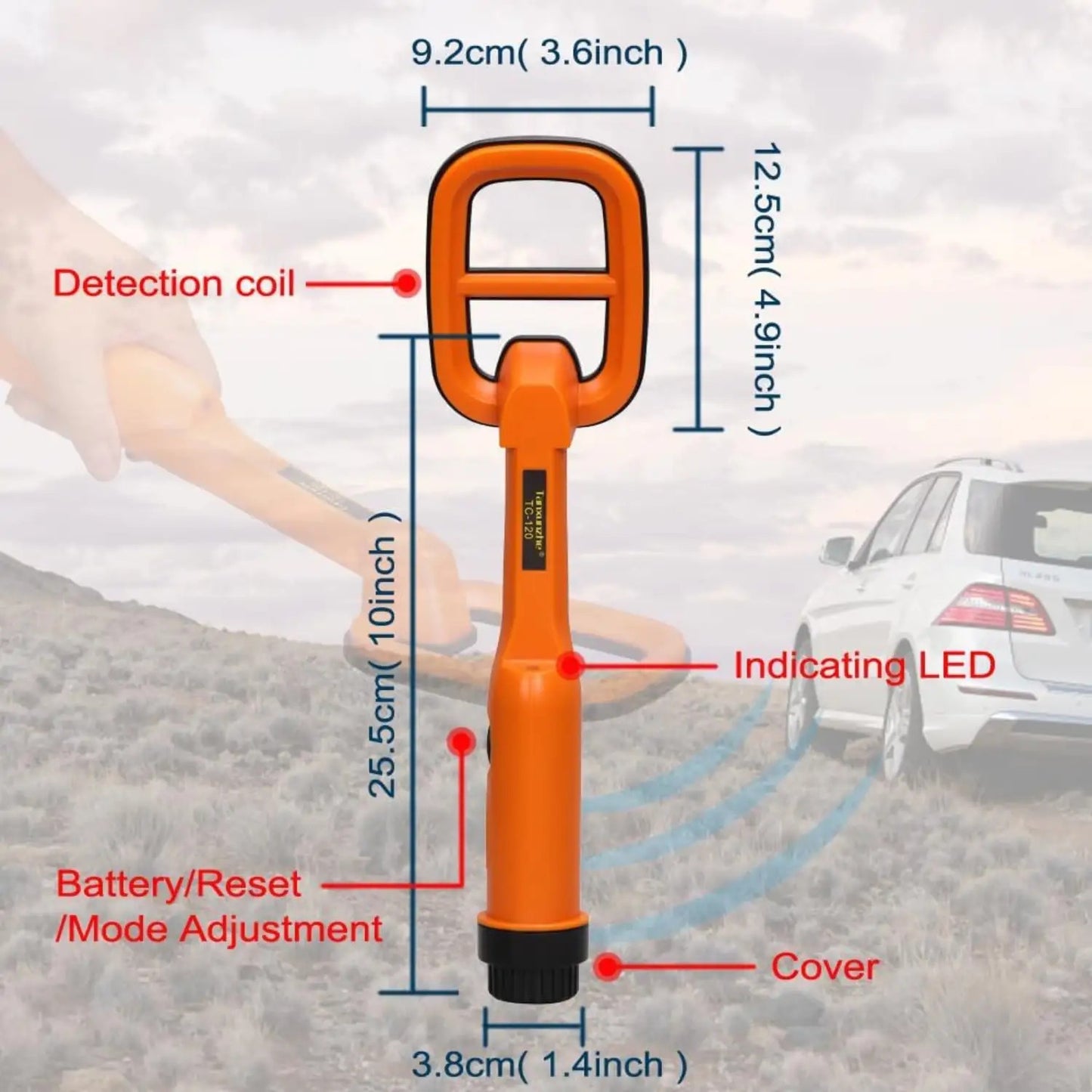 High precision deep water metal detector- 100 feet waterproof, anti-interference large cable, suitable for all kinds of metal detection, Treasure Hunting Tool, Underwater Metal Finder, Lightweight Design, Handheld Device, Pre