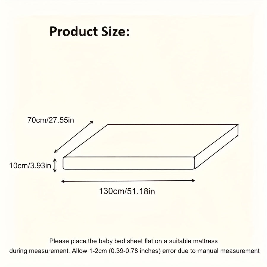 1pc Baby Bed Sheet, Super Soft And Comfortable, Machine Washable, Elastic Edge - Oval Shaped Bed Edge, Rectangular Pad/mattress Protection Pad - Convertible Home Mattress Sheet Cover