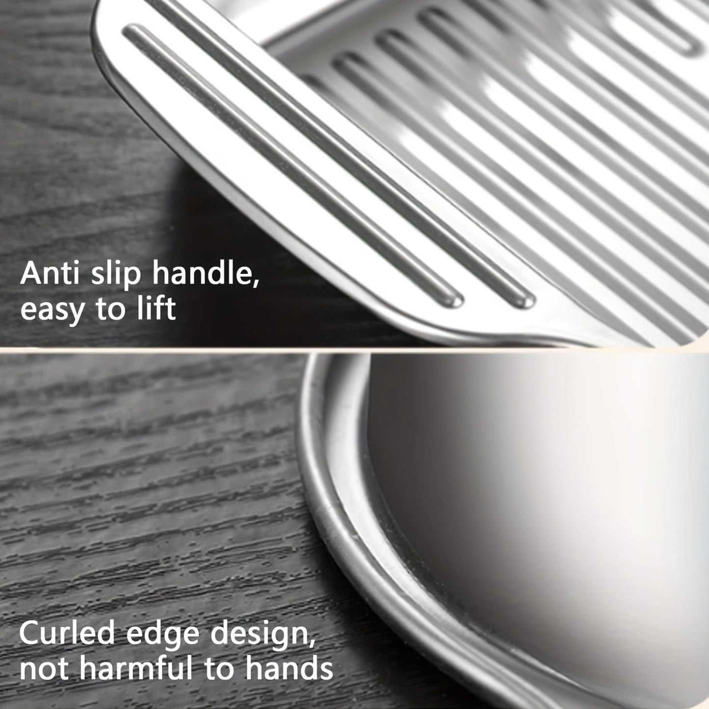 4pcs Set of 2 Deep Dishes and 2 Handle-Lid Stainless Steel Rectangular Baking Pans with Metal Lids - 6L Capacity, 16.14-Inch Deep Roasting Pan Fish Grill Tray Lasagna Dish, Dishwasher Safe, Men's Gift for Father’s Day, Best