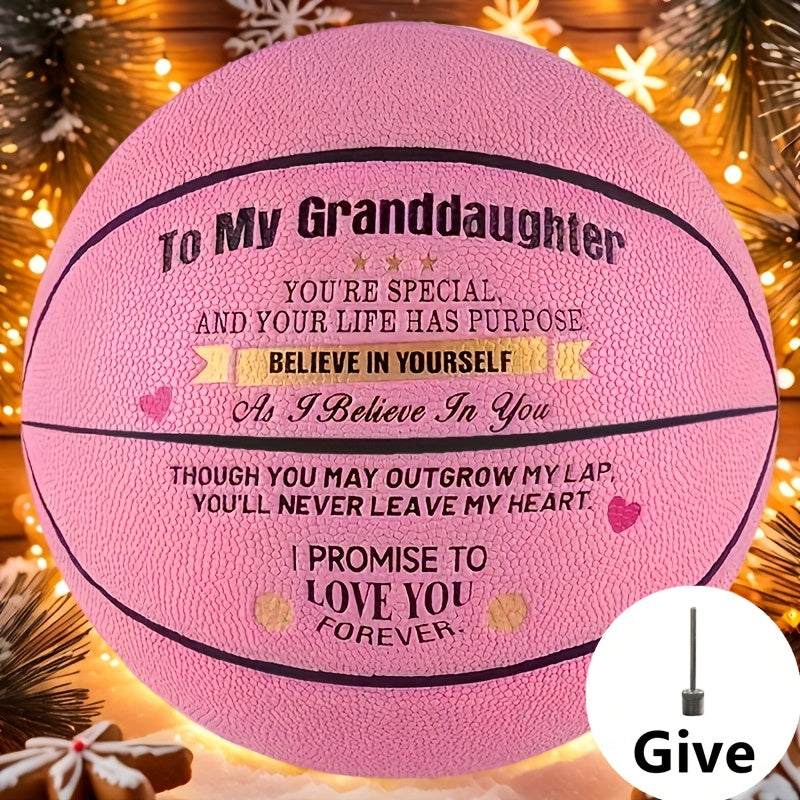 Basketball | Perfect Christmas Birthday Gift for Daughter, Grandson, Nephew, Niece - You Never Lose, Faux Leather, Mixed Color