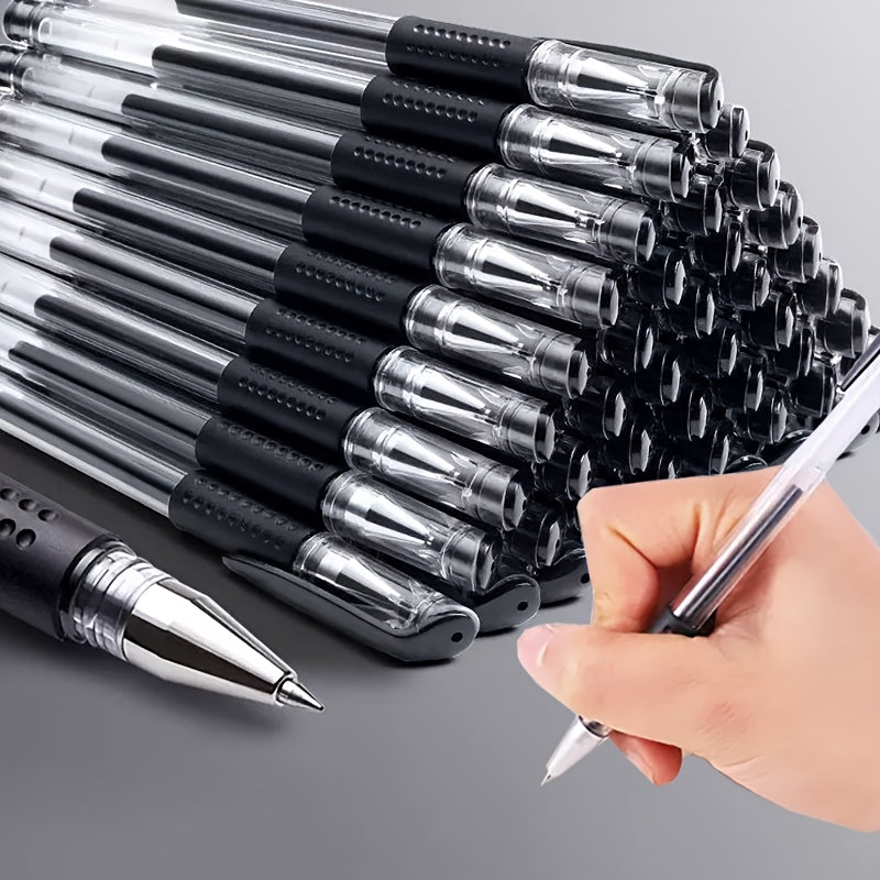Set of 60 Transparent Ballpoint Pens with a Large Capacity, Designed for Smooth Writing. Ideal for Schools, Offices, Business Use, And Exams! Excellent Gifts for Back-To-School And Holiday Occasions (Available in Black, Red,