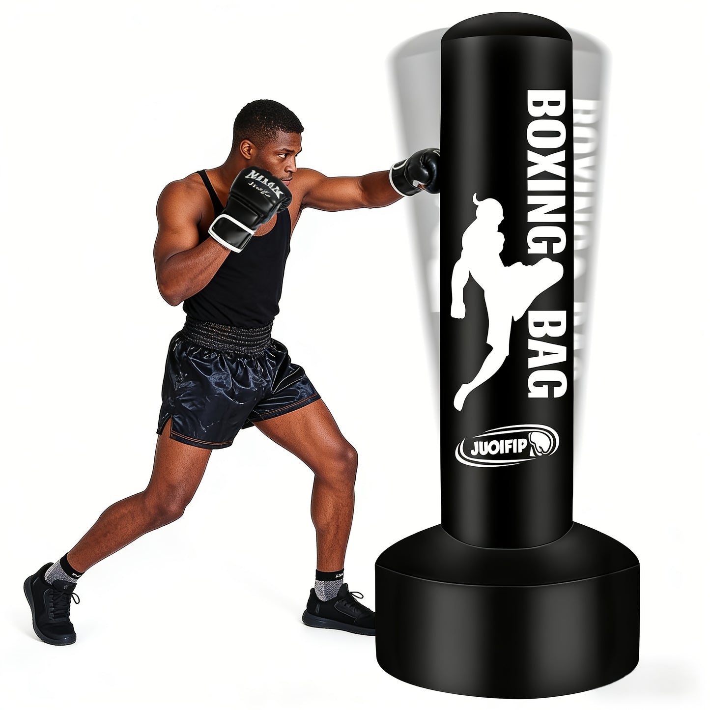 Standing Punching Bag for Adults 69'' Heavy Bag with Stand Inflatable Boxing Bags Freestanding Kickboxing Bag Equipment for Training MMA Muay Thai Fitness to use Outdoor Indoor